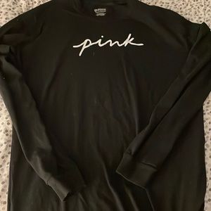 VS PINK logo script long sleeve tee